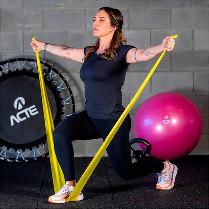 Imagem de Kit 3 Faixas Elásticas Latex Band com Níveis de Resistência para Treino e Alongamento - Acte Sports