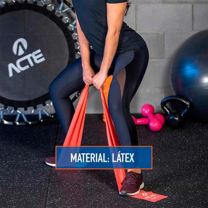 Imagem de Kit 3 Faixas Elásticas Latex Band com Níveis de Resistência para Treino e Alongamento - Acte Sports