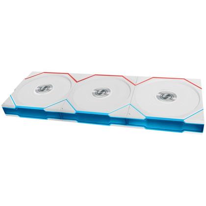 Imagem de Kit 3 fan 120mm lian li uni fan tl wireless argb branco 12tl1w3w