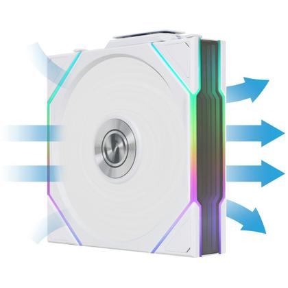 Imagem de Kit 3 fan 120mm lian li uni fan tl wireless argb branco 12tl1w3w