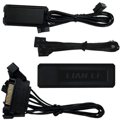 Imagem de Kit 3 fan 120mm lian li uni fan tl wireless lcd argb preto 12tllcd1w3b