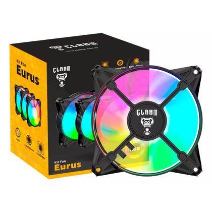 Imagem de Kit 3 Fan Para Gabinete Placa Micro Atx Itx 120mm Rgb