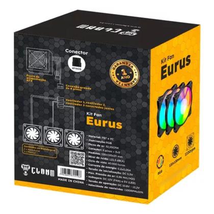 Imagem de Kit 3 Fan Para Gabinete Placa Micro Atx Itx 120mm Rgb