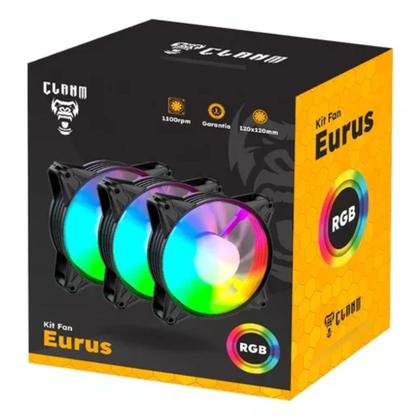 Imagem de Kit 3 Fan Para Gabinete Placa Micro Atx Itx 120mm Rgb