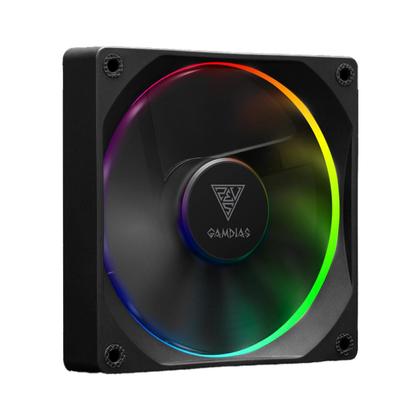 Imagem de Kit 3 Fans Gamdias Aeolus M3 1203R ARGB 120mm Com Controladora Preto - Aeolus M3-1203R6