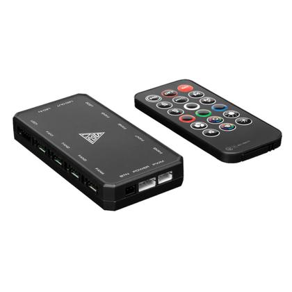 Imagem de Kit 3 Fans Gamdias Aeolus M3 1203R ARGB 120mm Com Controladora Preto - Aeolus M3-1203R6