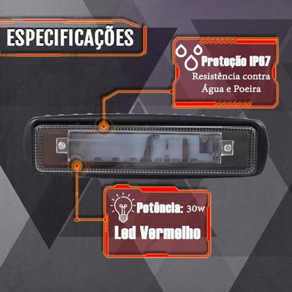 Imagem de Kit 3 Farol Led Vermelho Red Zone Pisca Empilhadeira Nr11