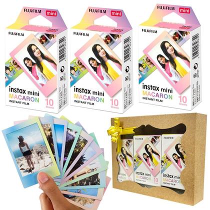 Imagem de Kit 3 Filmes Instax Mini Macaron Para Câmera E Impressora - Kit Presente