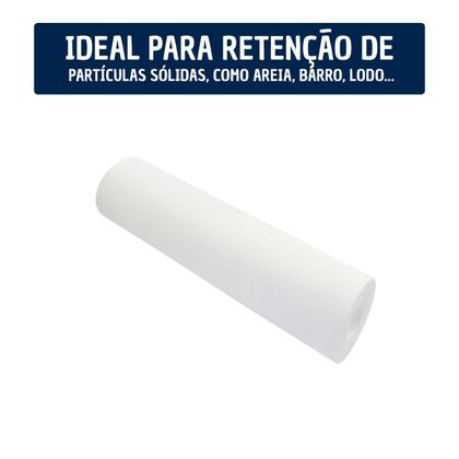 Imagem de Kit 3 Filtro Água Refil Cartucho Polipropileno Liso 9 3/4