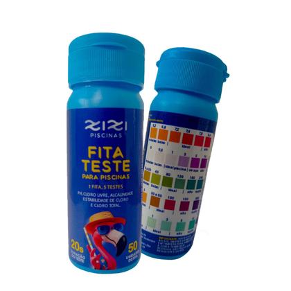Imagem de Kit 3 Fita 5 em 1 Medidor De Cloro Ph Alcalinidade Piscina