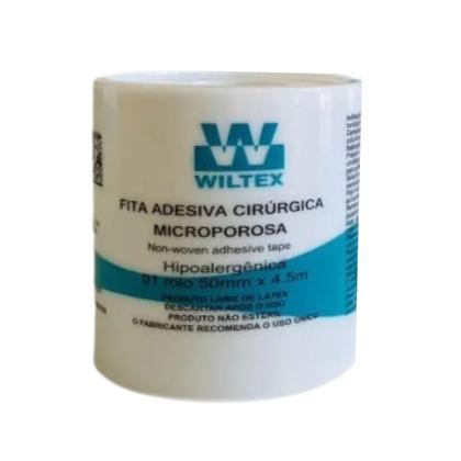 Imagem de Kit 3 Fita Microporosa Cirúrgica Branca 5cm X 4,5m - Wiltex