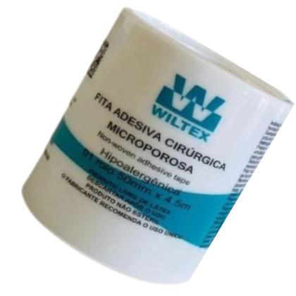 Imagem de Kit 3 Fita Microporosa Cirúrgica Branca 5cm X 4,5m - Wiltex