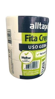 Imagem de Kit 3 Fitas Crepe Alltape 48mm x 50m Branca SK710