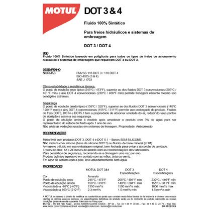 Imagem de Kit 3 Fluídos de Freio e Embreagem Motul Brake Fluid Dot 3&4 Sintético