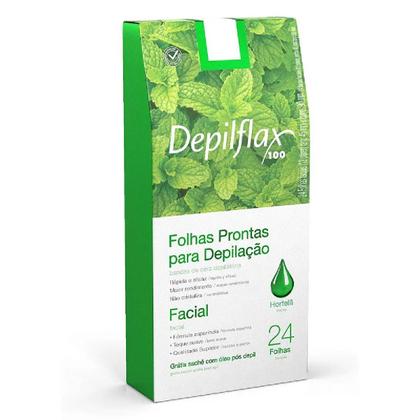 Imagem de Kit 3 Folha Depilacao Facial Hortela - Depilflax