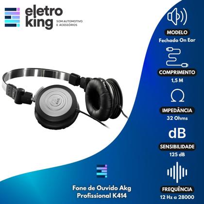 Imagem de Kit 3 Fone Profissional Akg Headphone K414p Original e Bolsa