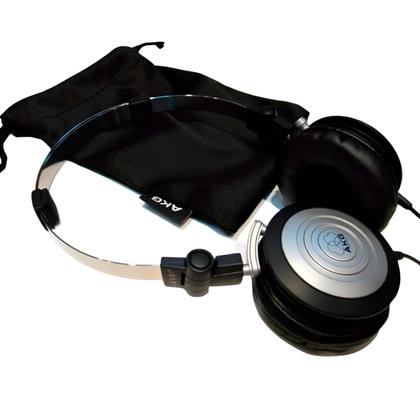 Imagem de Kit 3 Fone Profissional Akg Headphone K414p Original e Bolsa