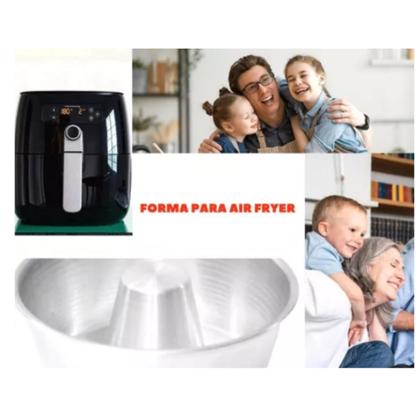 Imagem de Kit 3 Forma Bolo Pudim Para Air Fryer Alumínio Forte IF 35 **Atenção nas Medidas**