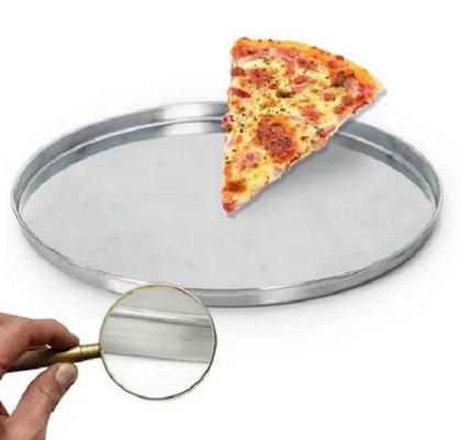 Imagem de Kit 3 Formas de Pizza Grande Profissional com Bordas 37cm Aluminío