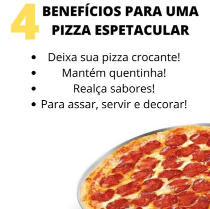 Imagem de Kit 3 Formas de Pizza Grande Profissional com Bordas 37cm Aluminío