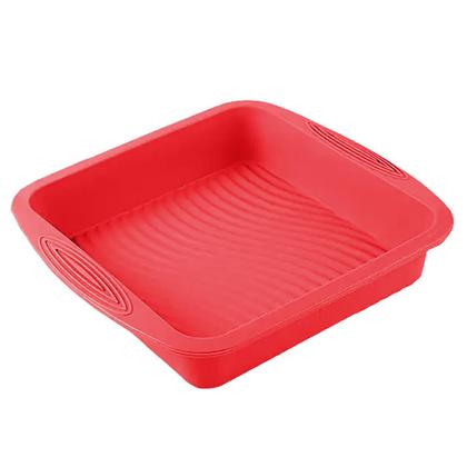 Imagem de Kit 3 Formas para Air Fryer 4 litros Quadrada Para bolo Pães e Doces Assadeira em Silicone