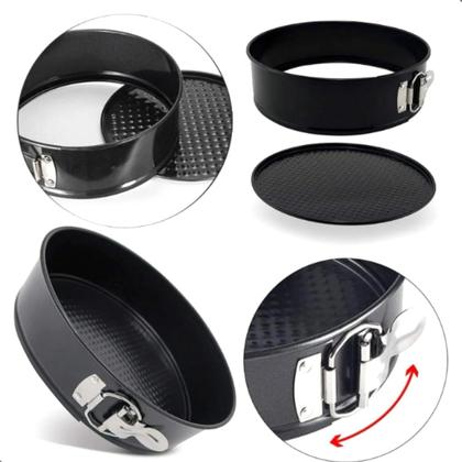 Imagem de Kit 3 Formas Redonda Fundo Removivel Bolo Torta Teflon