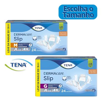 Imagem de Kit 3 Fralda Descartável Tena Mega Slip Dermacare 24 Und