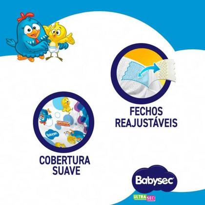 Imagem de Kit 3 Fraldas Babysec Ultrasec Jumbo Galinha Pintadinha XG com 20 unidades