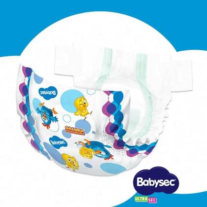 Imagem de Kit 3 Fraldas Babysec Ultrasec Jumbo Galinha Pintadinha XG com 20 unidades