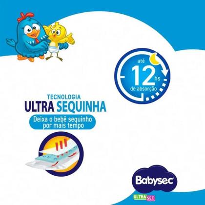 Imagem de Kit 3 Fraldas Babysec Ultrasec Jumbo Galinha Pintadinha XG com 20 unidades