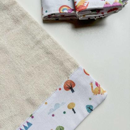 Imagem de Kit 3 Fraldas de Boca com Saquinho Presenteável Ceci Petit Home