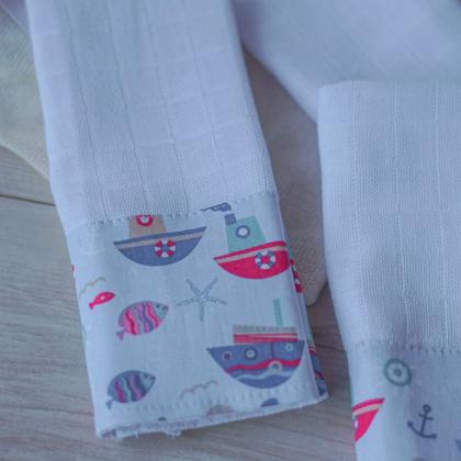 Imagem de Kit 3 Fraldas de Boca com Saquinho Presenteável Ceci Petit Home