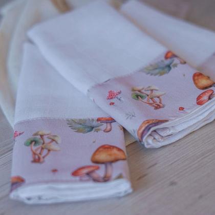 Imagem de Kit 3 Fraldas de Boca com Saquinho Presenteável Ceci Petit Home