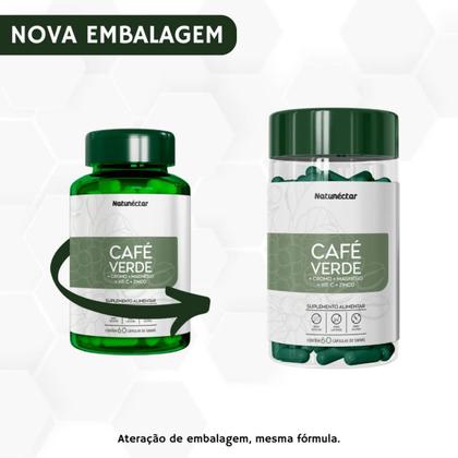 Imagem de Kit 3 Frasco Extrato Café Verde Suplemento Alimentar Natural Coffee Green Natunéctar 180 Cápsulas Natural 100% Puro Original