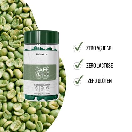 Imagem de Kit 3 Frasco Extrato Café Verde Suplemento Alimentar Natural Coffee Green Natunéctar 180 Cápsulas Natural 100% Puro Original