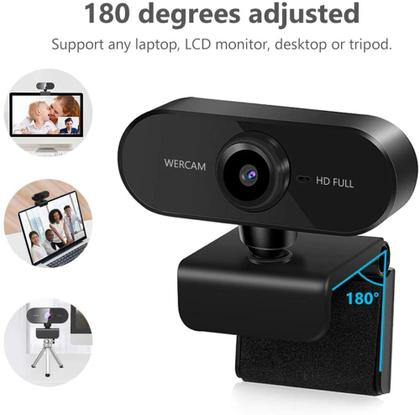 Imagem de kit 3 Full Hd 1080 Webcam Usb Mini Câmera De Visão 360º Microfone