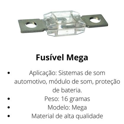 Imagem de Kit 3 Fusíveis Lâmina Grande Mega Nacional Engate Rápido Reforçado Material Alta Qualidade Misto Universal