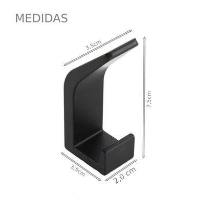 Imagem de Kit 3 Gancho Para Pendurar Multiuso Suporte De Pano De Prato Toalha De Rosto Em Acrílico Preto
