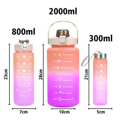 Imagem de Kit 3 Garrafas de Água Squeeze 2 Litros Hidratação Academia