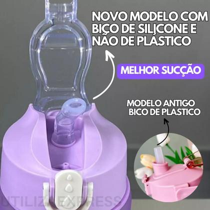 Imagem de Kit 3 Garrafas de Água Squeeze 2 Litros Hidratação Academia