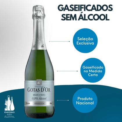 Imagem de Kit 3 Gaseificado Sem Álcool Gotas Garibaldi Branco- 660mL