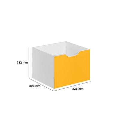Imagem de Kit 3 Gavetas para Nicho Organizador Laranja Amarelo Vermelho Qmovi