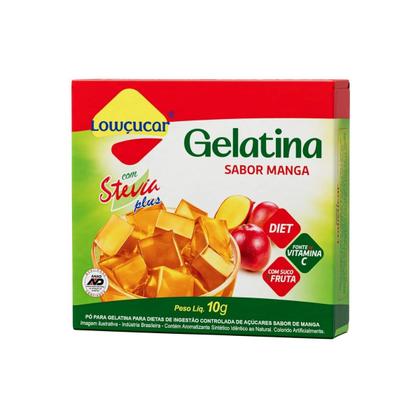 Imagem de Kit 3 gelatina diet vitamina c plus manga com stevia 10g lowçucar