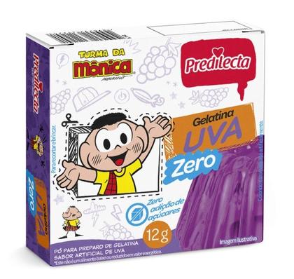 Imagem de Kit 3 Gelatina Em Pó Sabor Uva Diet Zero Açucar 12g Predilecta