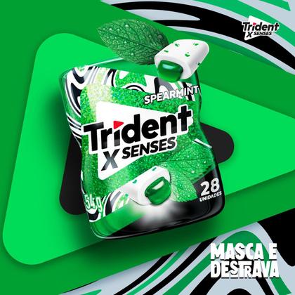 Imagem de kit 3 Goma Mascar SPEARMINT Trident X Senses 28 Unidades 54g
