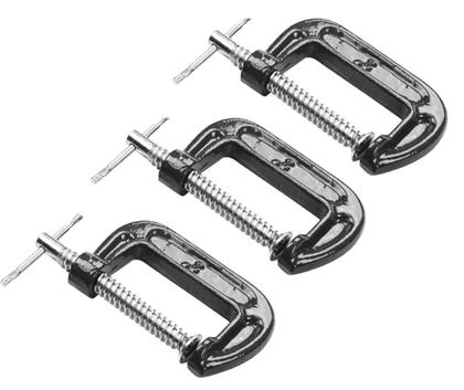 Imagem de Kit 3 Grampos Sargento 2 Pol Tipo C Para Marceneiro Pesado