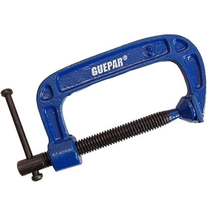 Imagem de Kit 3 Grampos Sargento 75Mm Fixação Tipo C 3 Pol Marceneiro