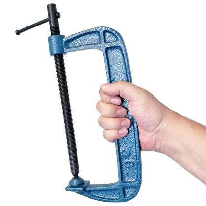 Imagem de Kit 3 Grampos Sargento Tipo C 150 A 250Mm Para Marceneiro