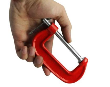 Imagem de Kit 3 Grampos Sargento Tipo C 3 Polegadas Marcenaria 100mm