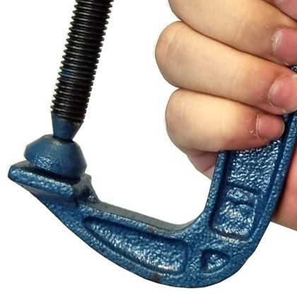 Imagem de Kit 3 Grampos Sargento Tipo C 50 A 100Mm Para Marceneiro